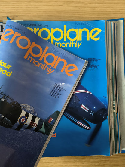 12x Aeroplane Monthly Magazines 1983/1984 FOLDER Inc Bundle/Job Lot (F001)