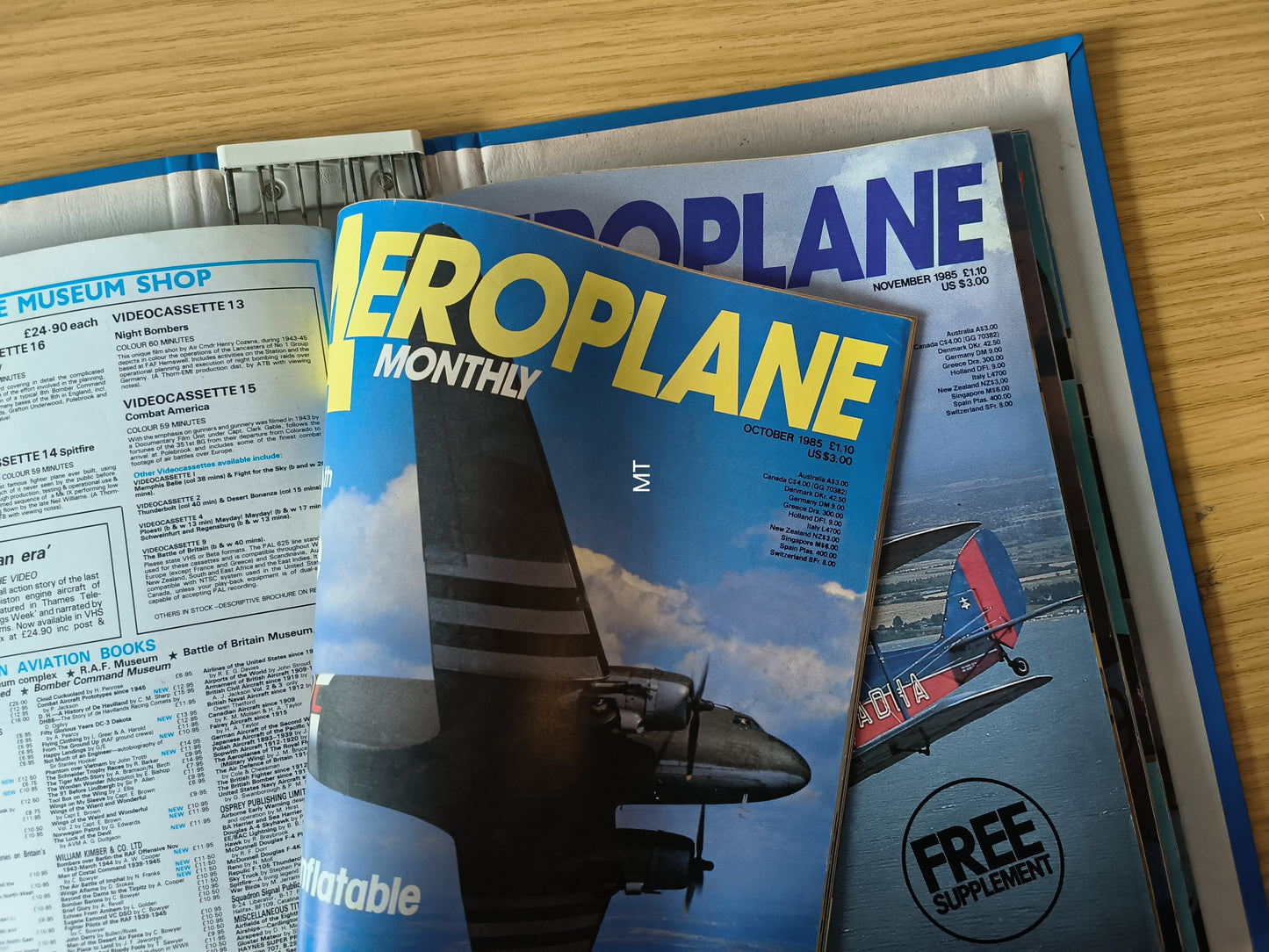 12x Aeroplane Monthly Magazines 1985/1986 FOLDER Inc Bundle/Job Lot (F002)