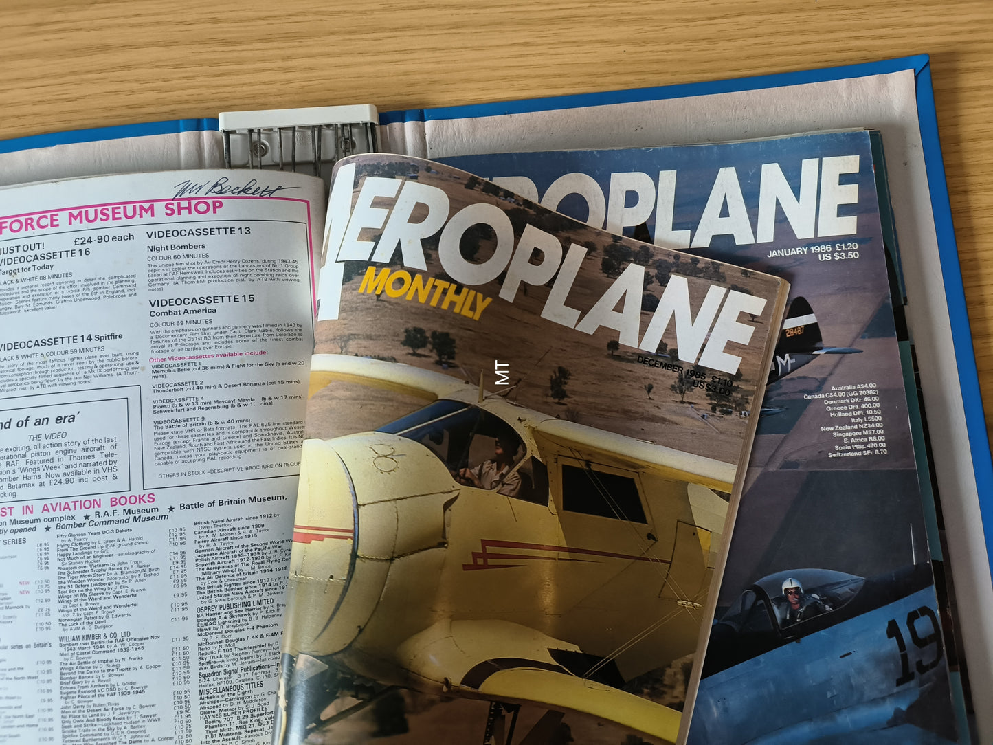 12x Aeroplane Monthly Magazines 1985/1986 FOLDER Inc Bundle/Job Lot (F002)