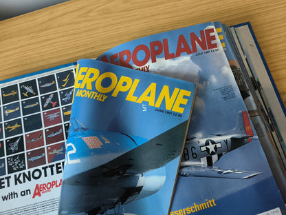 12x Aeroplane Monthly Magazines 1991/1992 FOLDER Inc Bundle/Job Lot (F005)