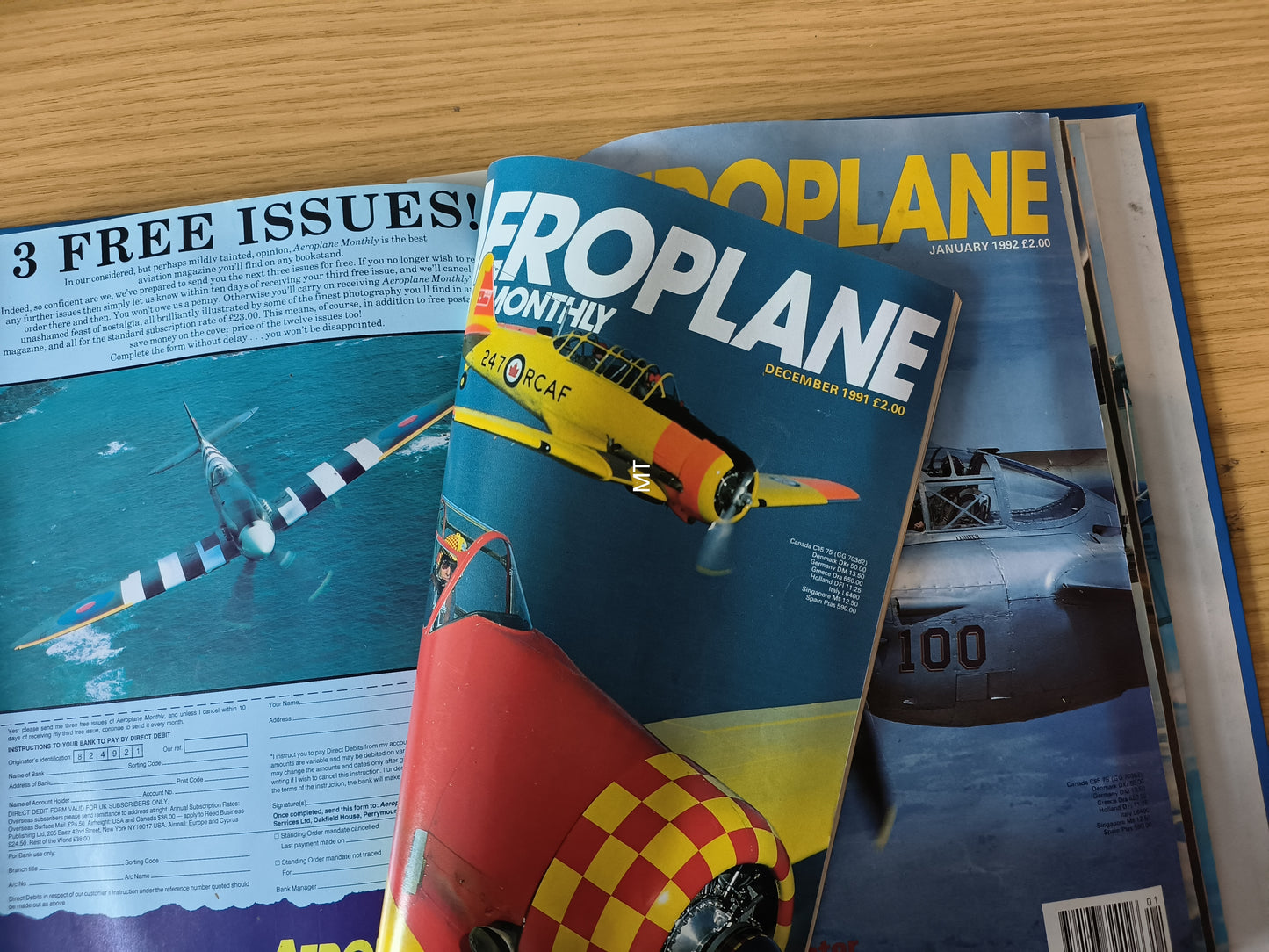 12x Aeroplane Monthly Magazines 1991/1992 FOLDER Inc Bundle/Job Lot (F005)