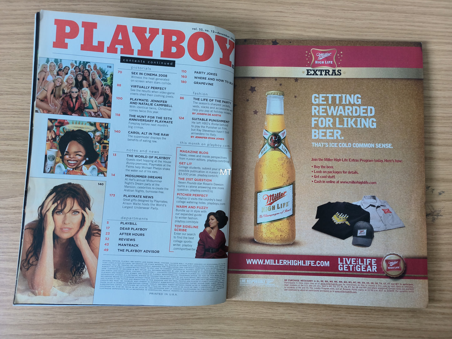 PLAYBOY Magazine December 2008 Vol 55 No 12 RARE (1084) Katy Perry Jodi Picoult Rosario Dawson