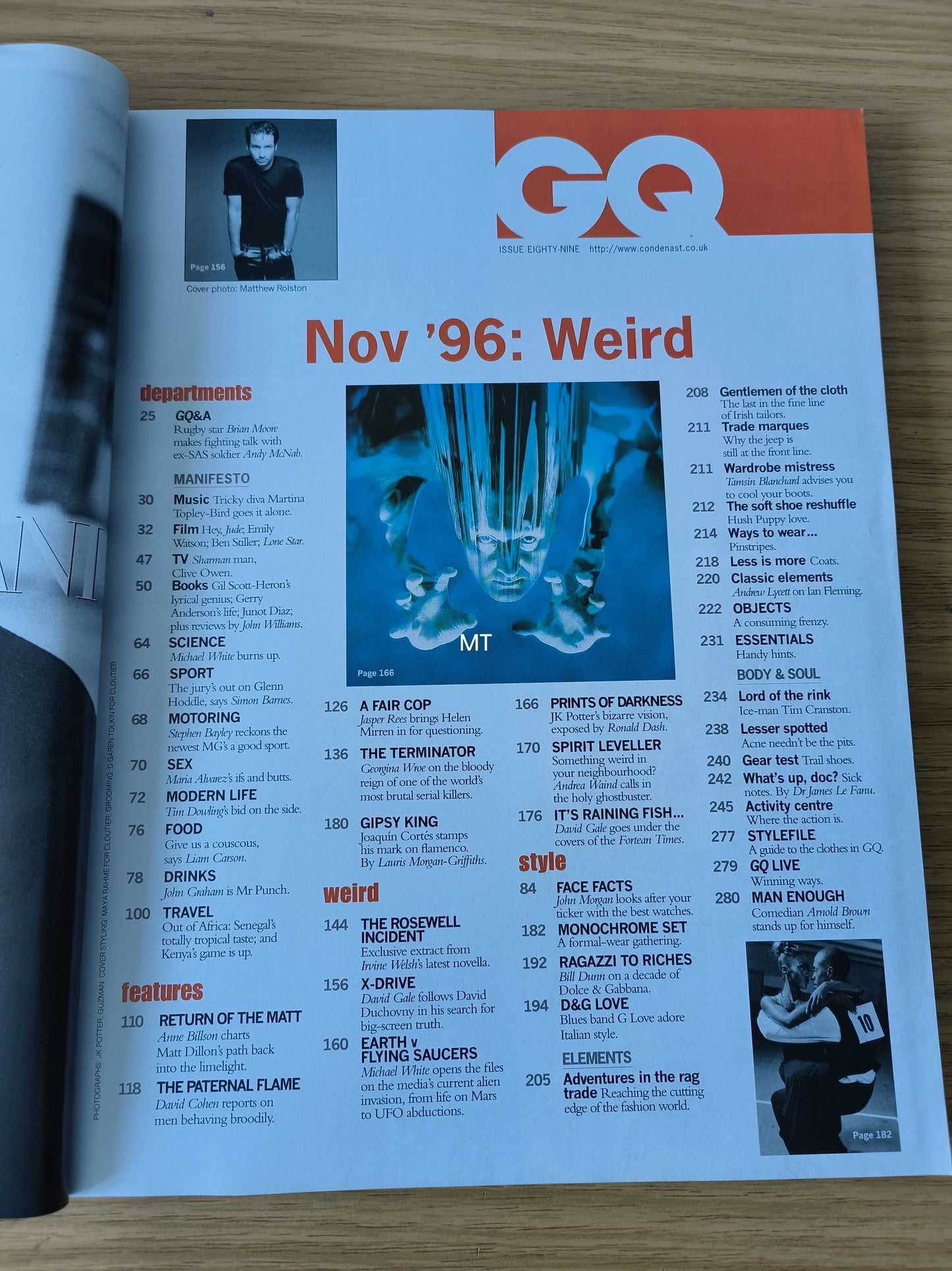 GQ Magazine November 1996 RARE (1085) David Duchovny Helen Mirren