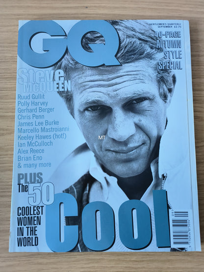 GQ Magazine September 1996 RARE (1085) STEVE McQUEEN BRUCE WILLIS KEELEY HAWES