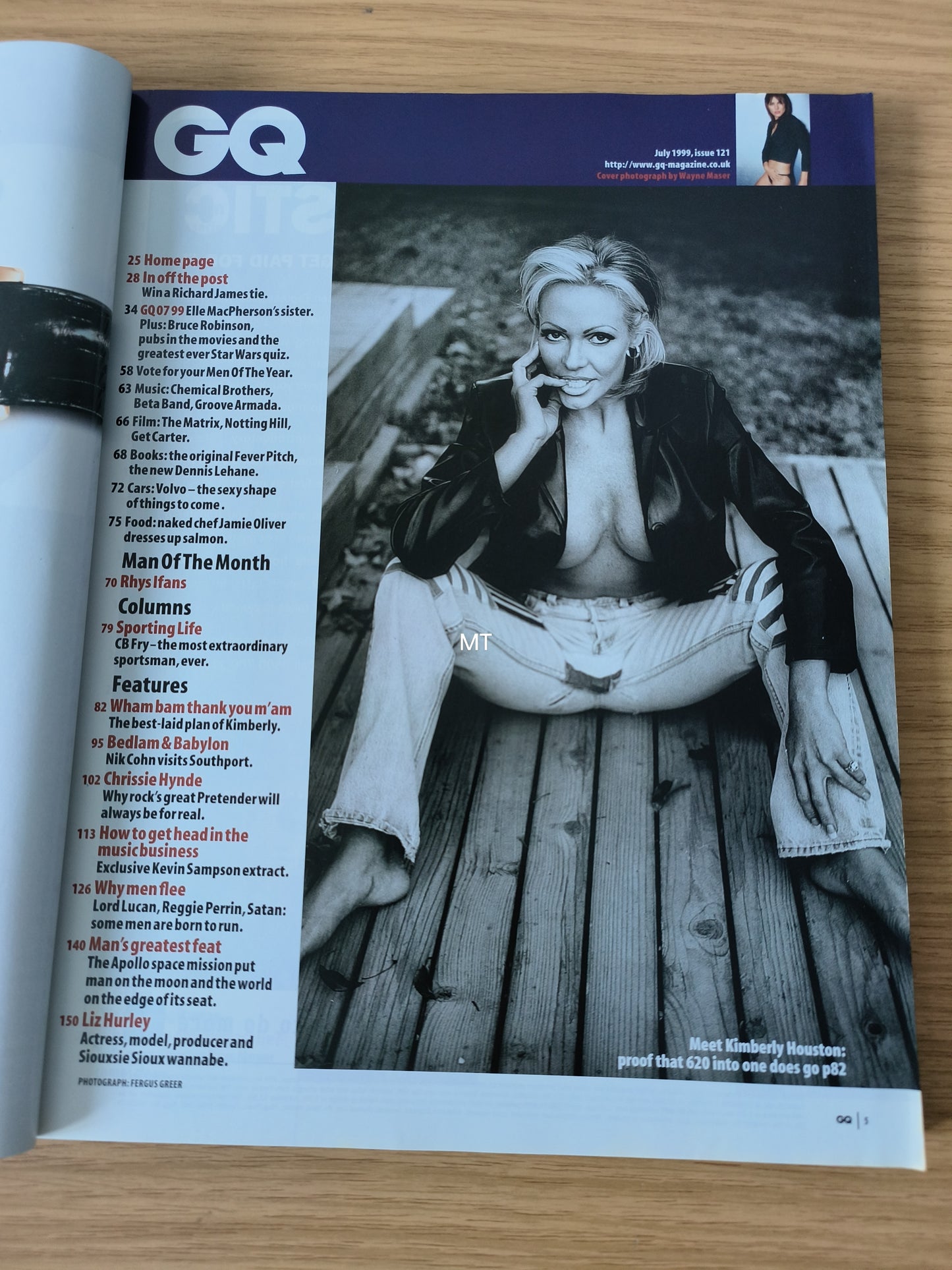 GQ Magazine July 1999 British RARE (1086) Elizabeth Liz Hurley Kimberley Houston