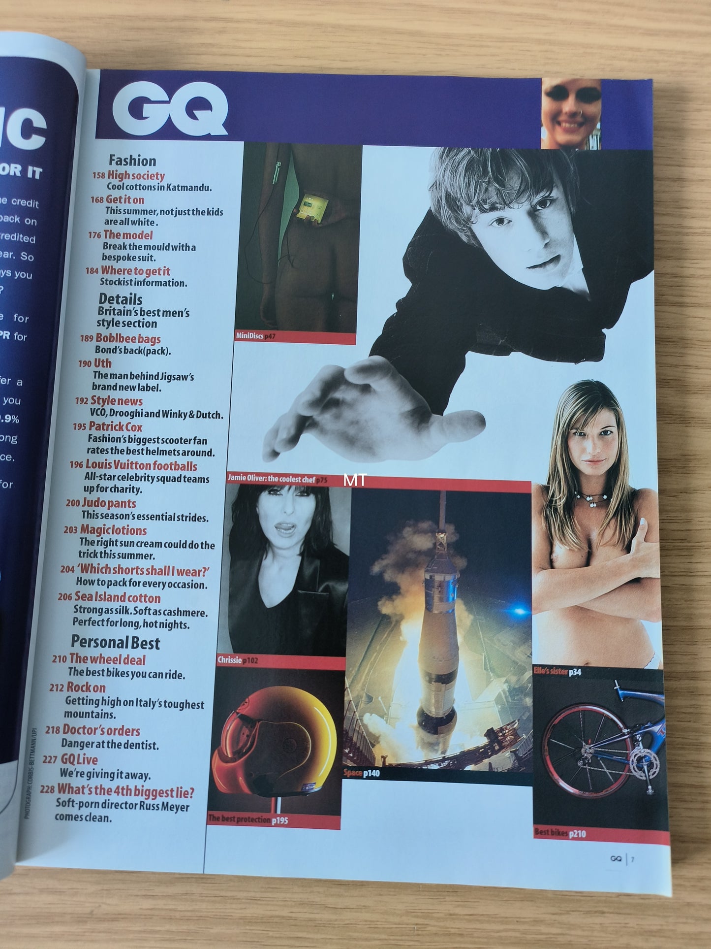 GQ Magazine July 1999 British RARE (1086) Elizabeth Liz Hurley Kimberley Houston