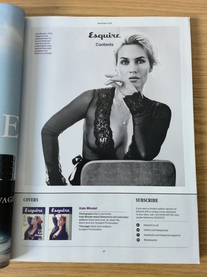 ESQUIRE Magazine November 2015 (1087) Kate Winslet John Niven Ted Danson