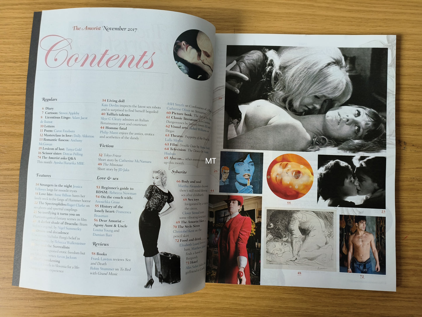 The AMORIST Magazine November 2017 #7 RARE (1088) Rowan Pelling Anne Billson Jessica Fellowes