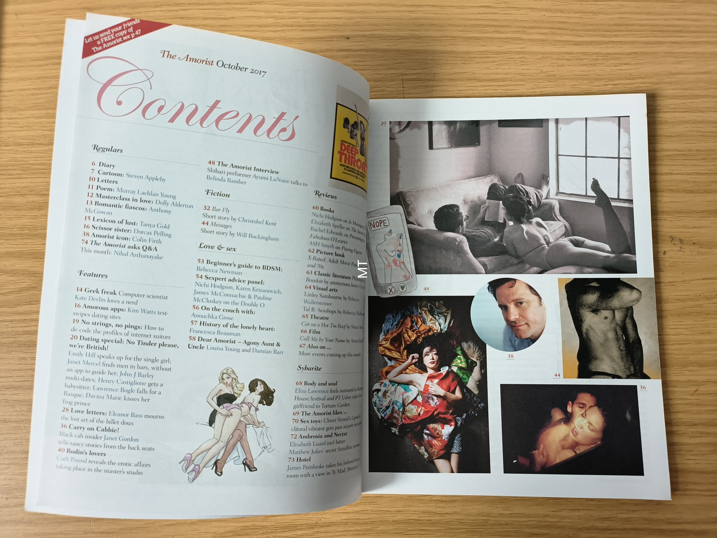 The AMORIST Magazine October 2017 #6 RARE (1088) Rowan Pelling Jenny Colgan Emily Hill