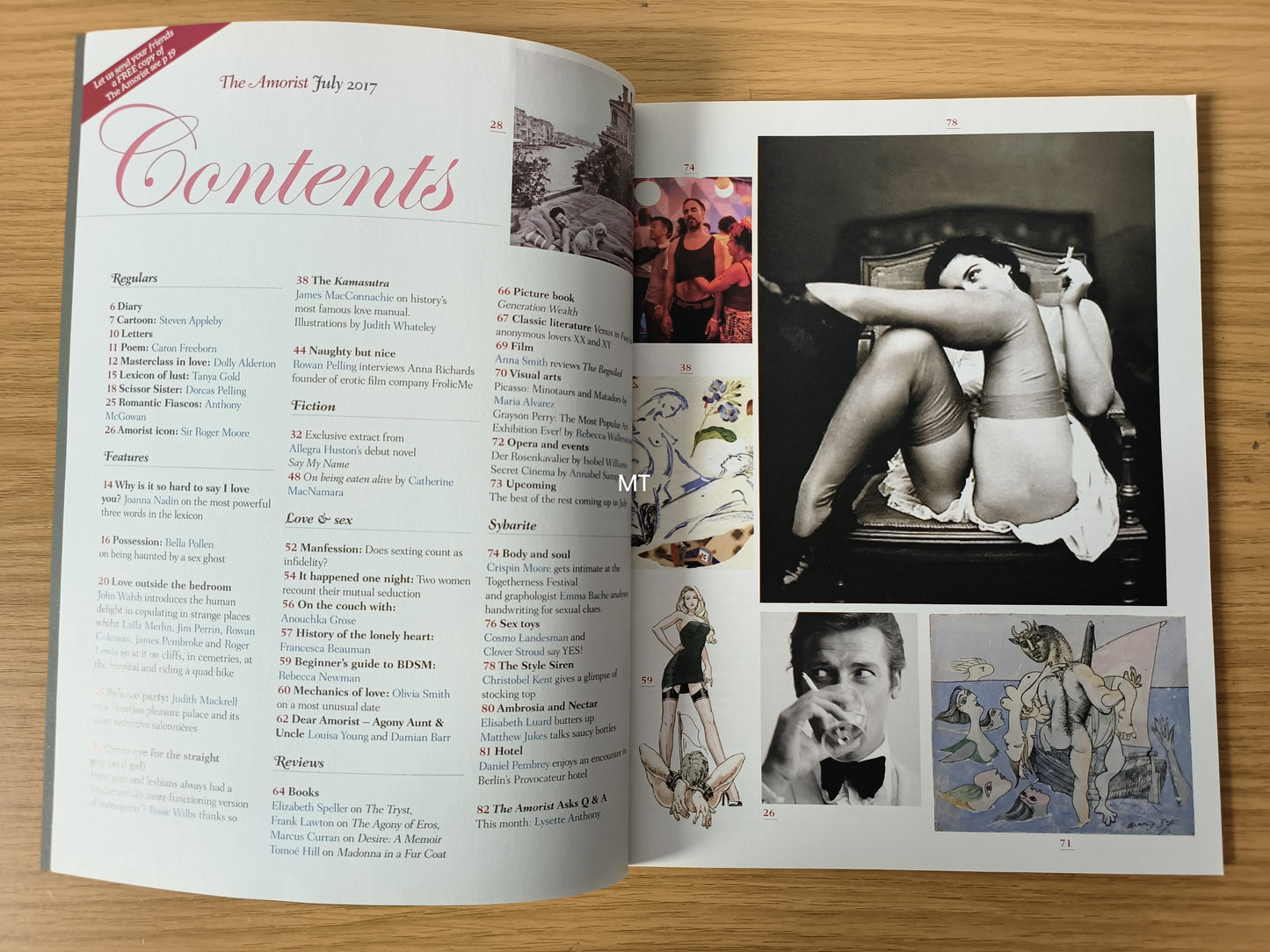 The AMORIST Magazine July 2017 #3 RARE (1088) Rowan Pelling Bella Pollen Judith Mackress Lysette Anthony