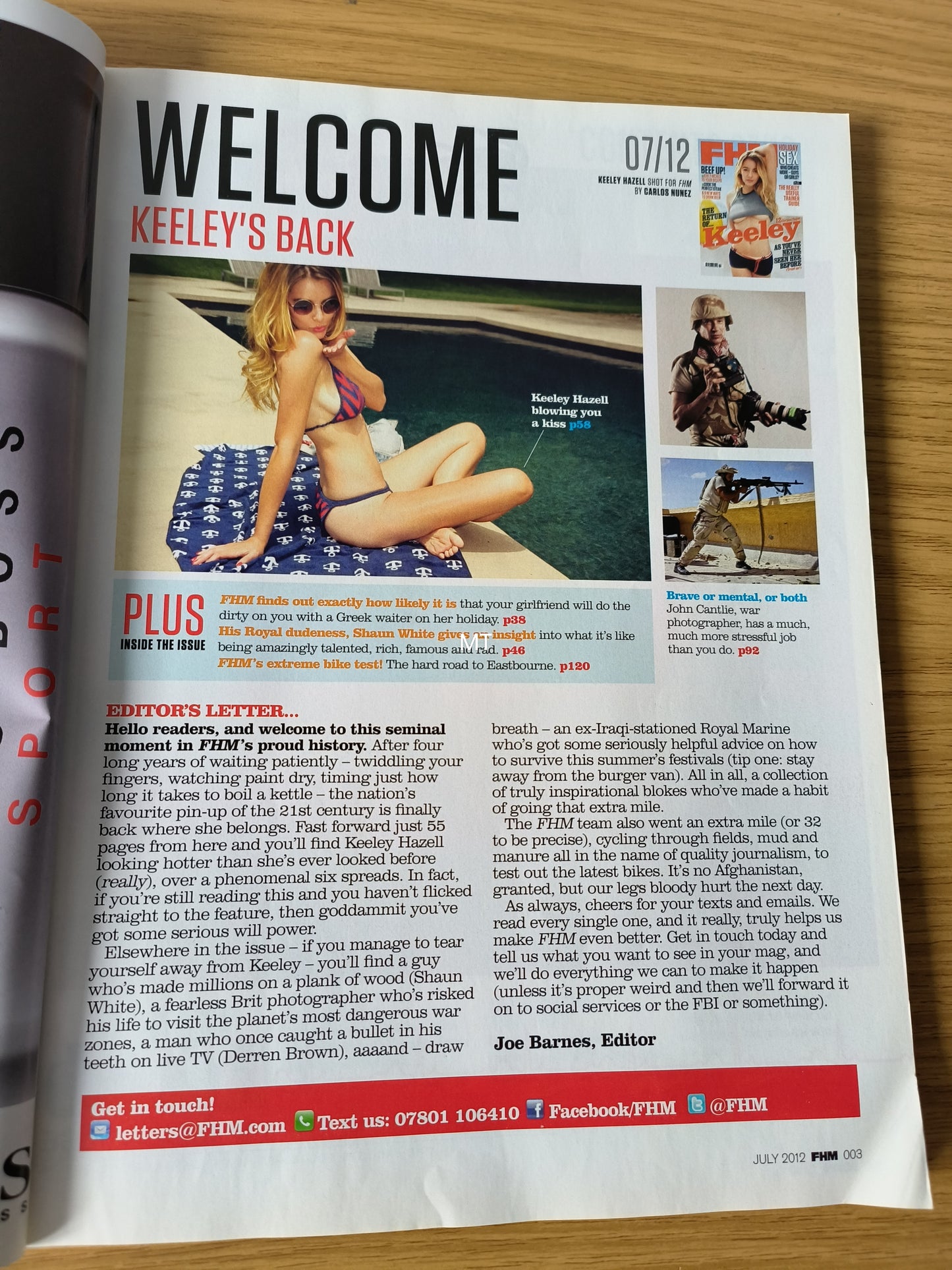 FHM Magazine July 2012 RARE (1089) Keeley Hazell LUCY MECKLENBURGH
