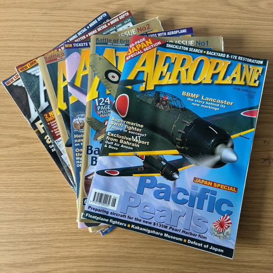 6x Aeroplane Monthly Magazines 2000 Bundle/Job Lot (0094) BBMF Lancaster Battle of Britain