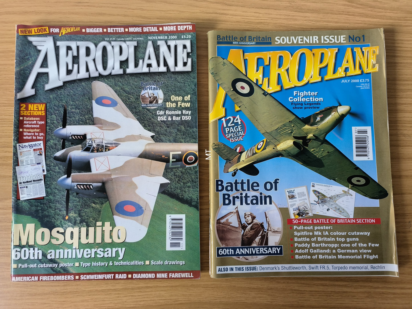 6x Aeroplane Monthly Magazines 2000 Bundle/Job Lot (0094) BBMF Lancaster Battle of Britain