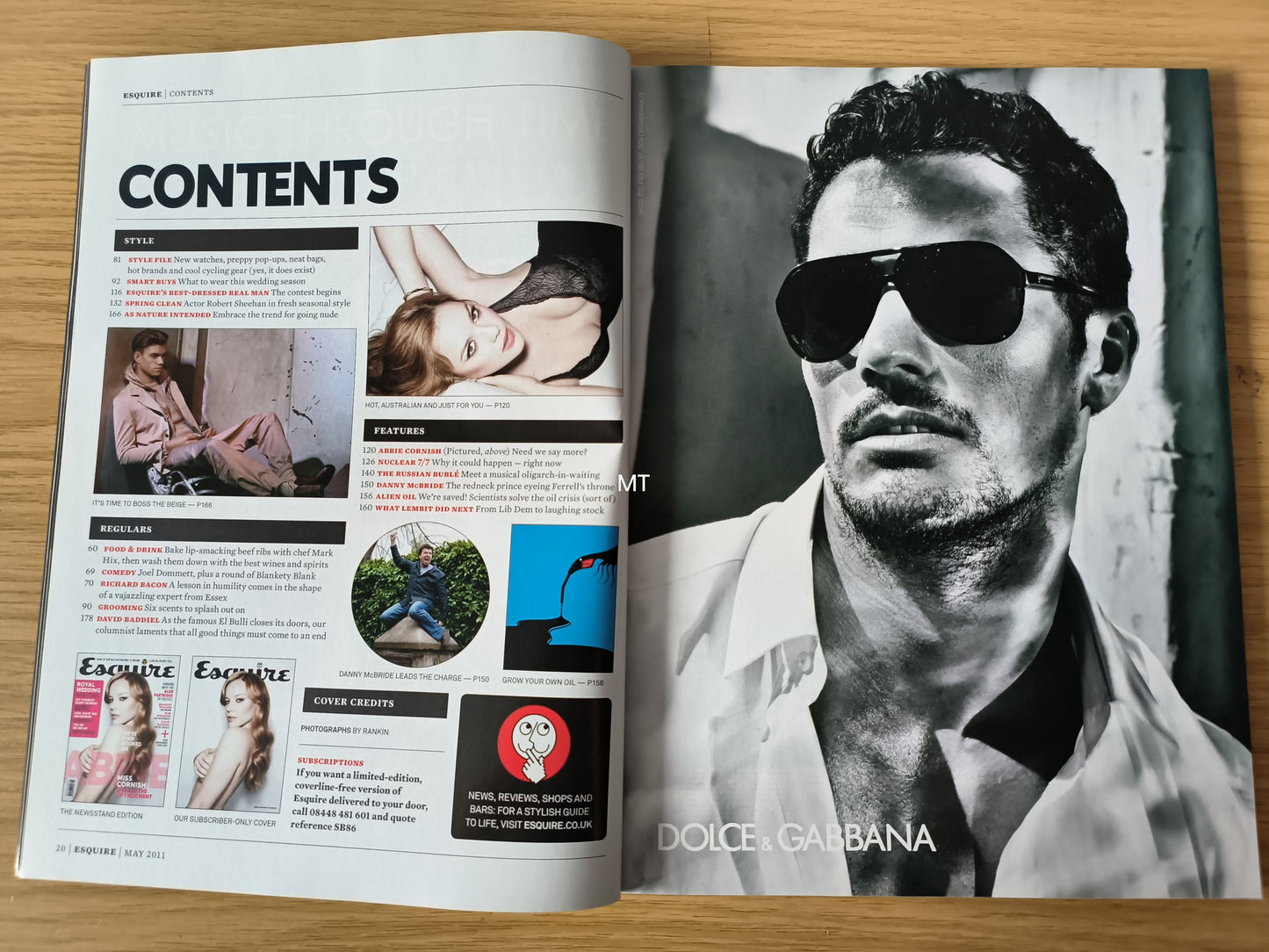 ESQUIRE Magazine May 2011 LIMITED EDITION RARE (1090) Abbie Cornish Robert Sheehan DANNY McBride