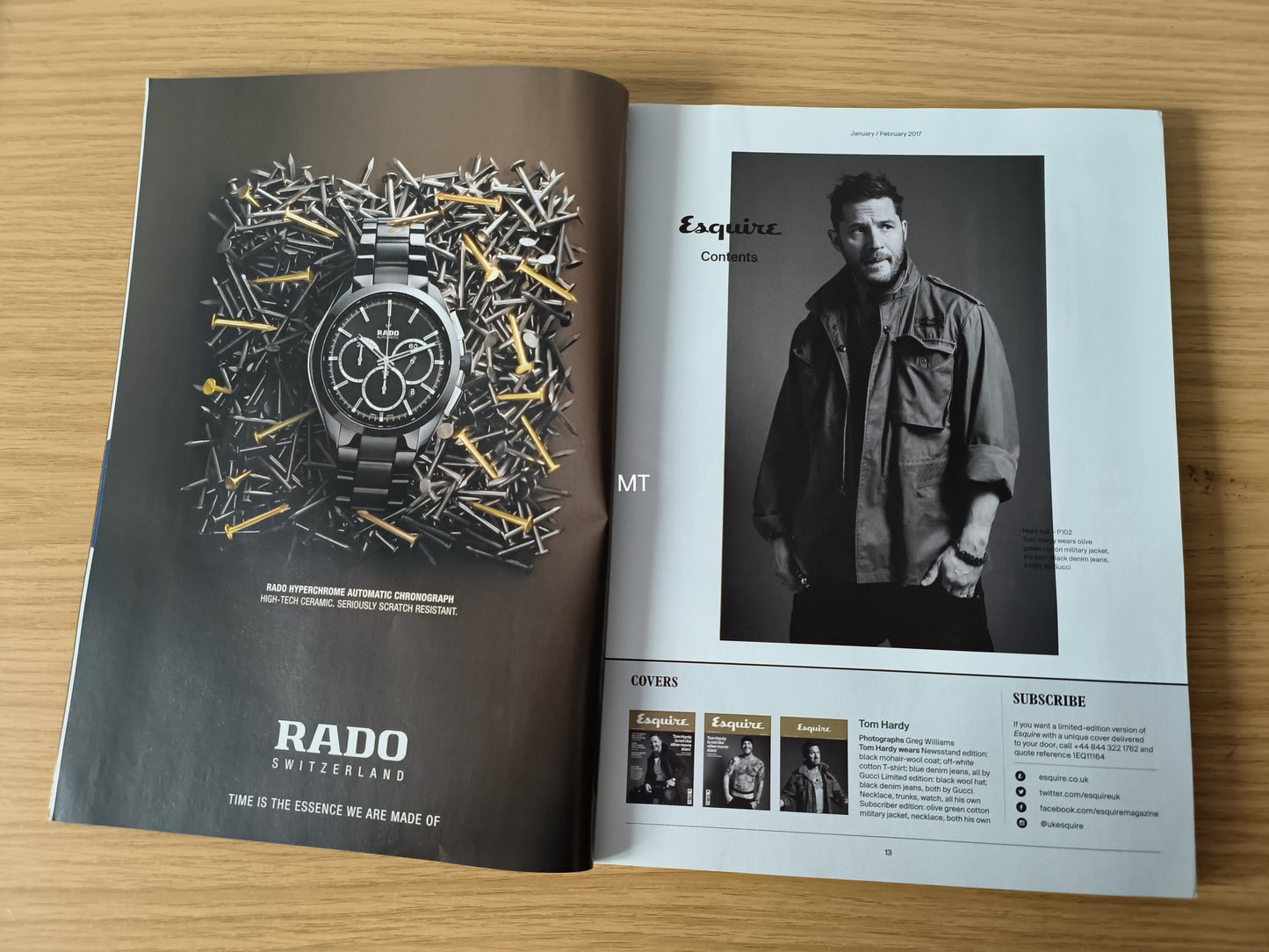 ESQUIRE Magazine January/February 2017 LIMITED EDITION RARE (1090) Tom Hardy