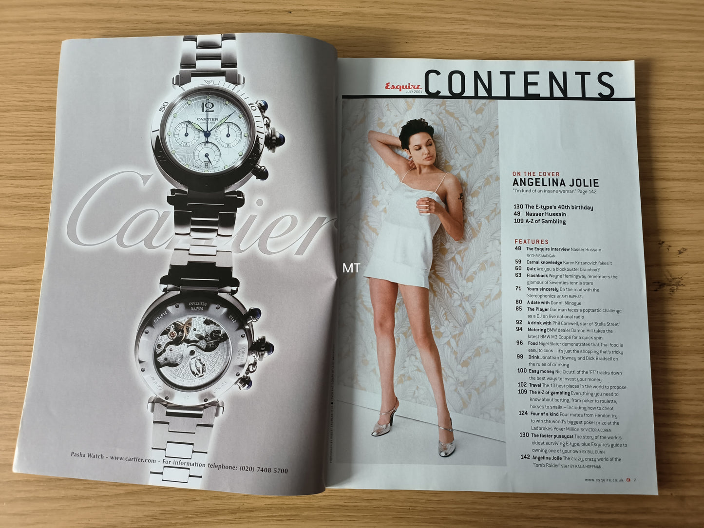 ESQUIRE Magazine July 2001 RARE (1090) Angelina Jolie DANNII MINOGUE