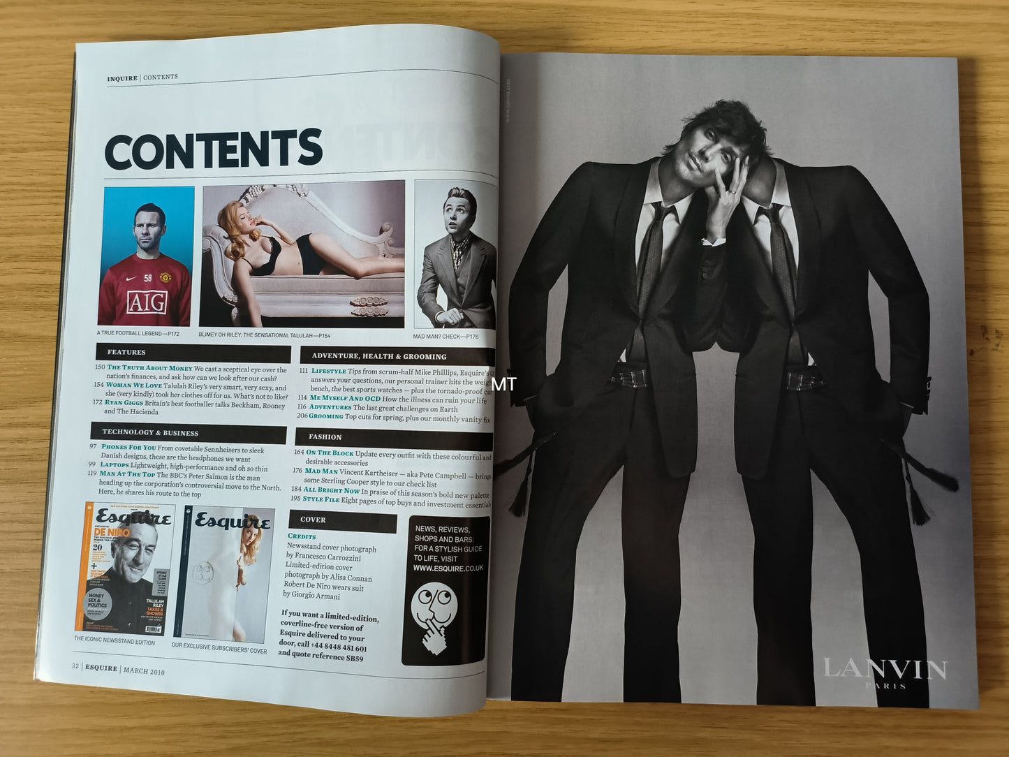 ESQUIRE Magazine March 2010 LIMITED EDITION RARE (1091) Talulah Riley