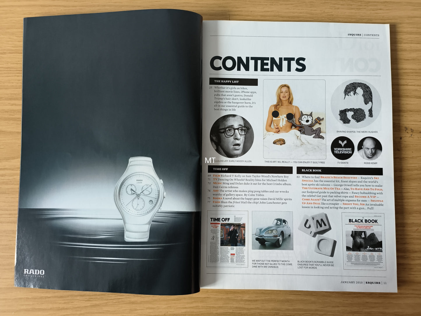 ESQUIRE Magazine January 2010 LIMITED EDITION RARE (1091) Zoe Saldana Robert Downey Jr