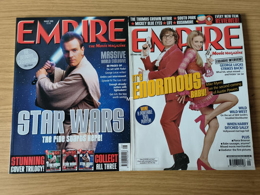 2x EMPIRE Magazines 1999 Bundle/Job Lot (0101) Star Wars George Lucas Mike Myers