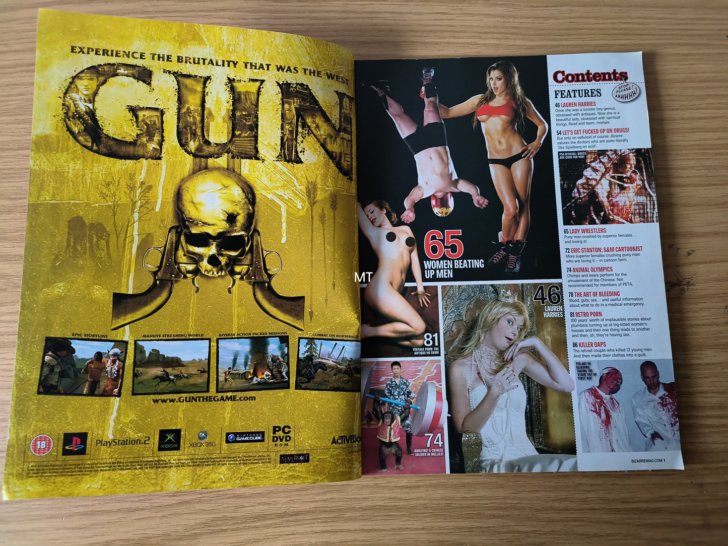 BIZARRE Magazine December 2005 (1093) Women Wrestlers Lauren Harries Sunny Lane