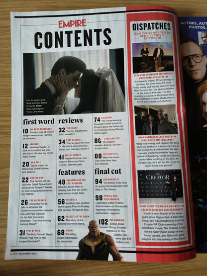 EMPIRE Magazine December 2023 SUBSCRIBER (1094) Aquaman Saltburn Wonka Priscilla Herzog