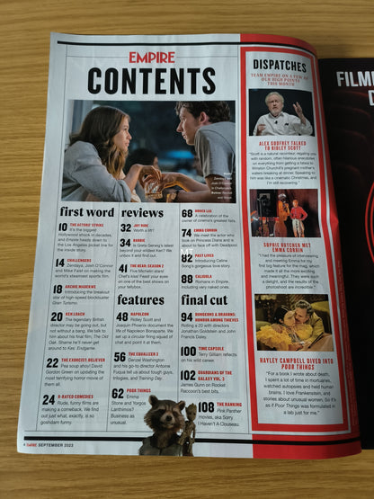 EMPIRE Magazine September 2023 SUBSCRIBER (1094) NAPOLEON BRUCE LEE THE EQUALIZER POOR THINGS