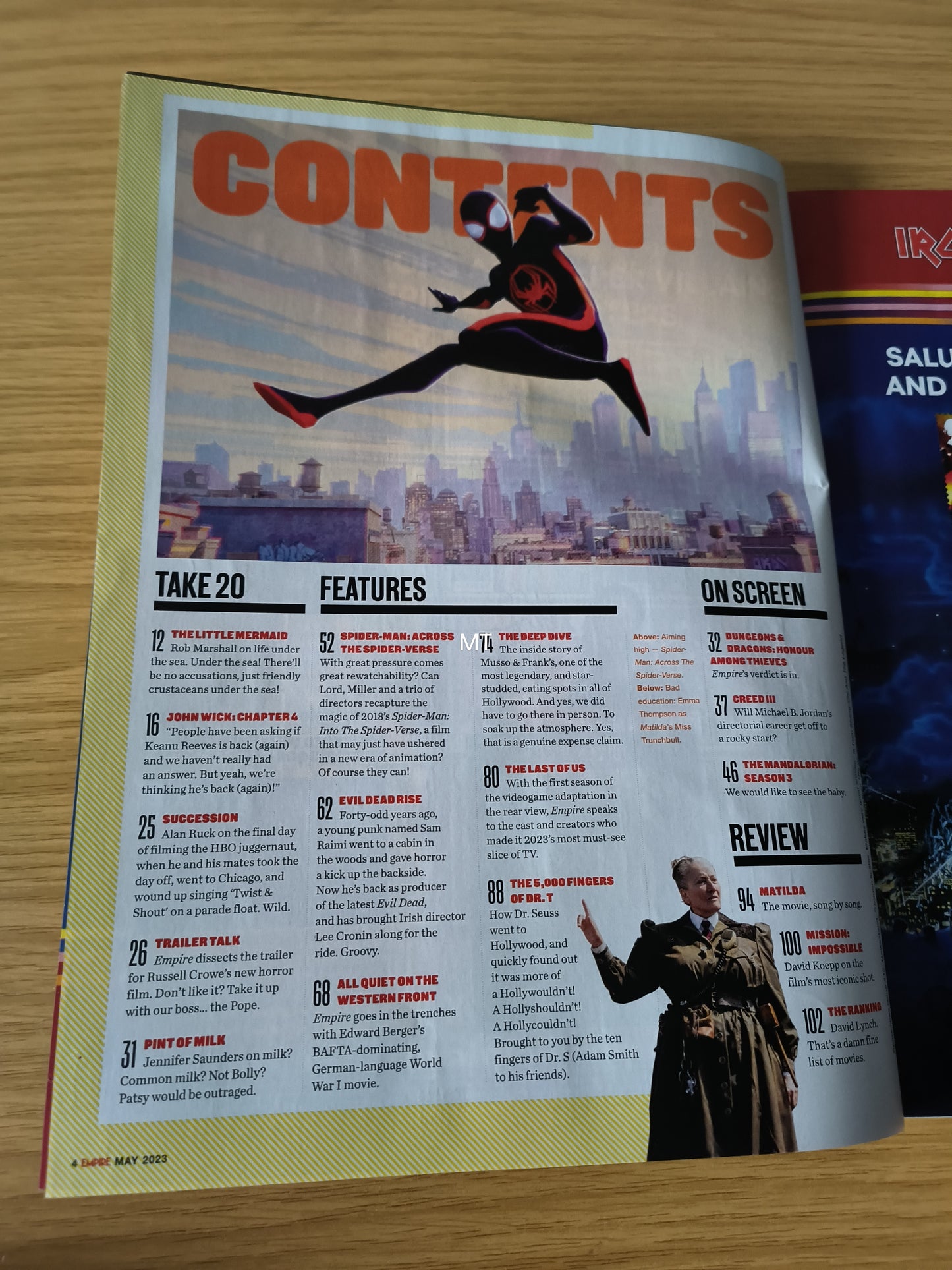 EMPIRE Magazine May 2023 SUBSCRIBER (1094) SPIDER-MAN ACROSS THE SPIDER-VERSE JOHN WICK 4