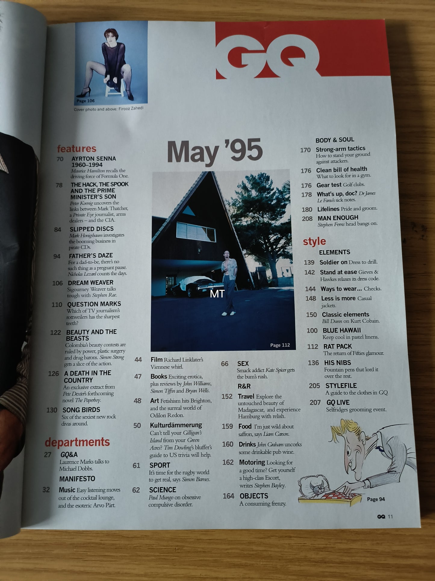 GQ Magazine May 1995 (1095) Sigourney Weaver Ayrton Senna Sarah Cracknell McLachlan Lisa Germano