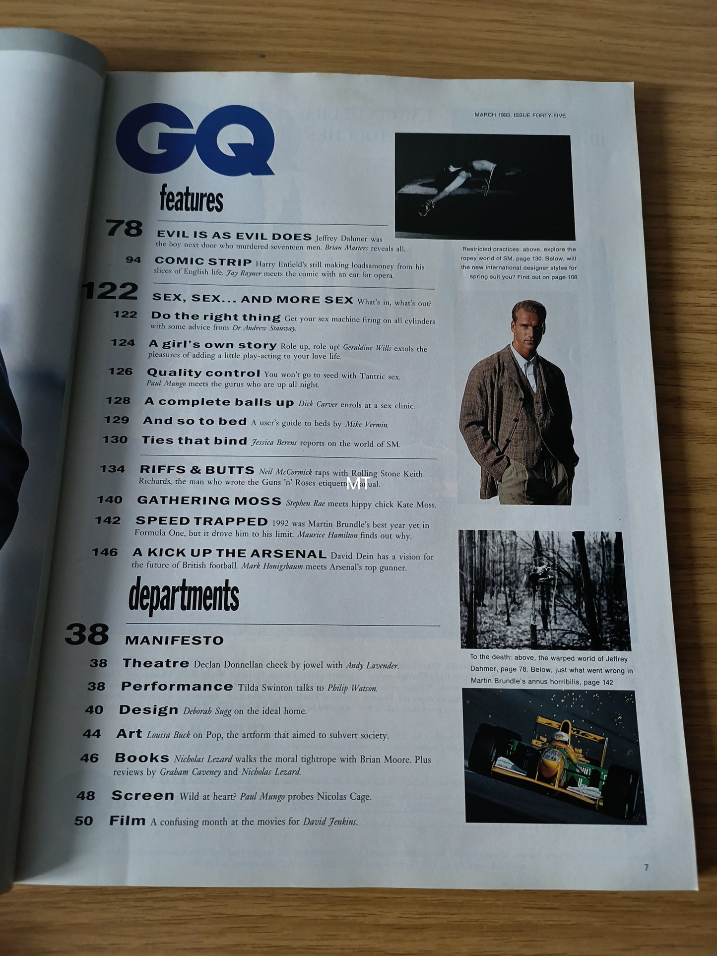 GQ Magazine March 1993 (1095) Harry Enfield KATE MOSS KEITH RICHARDS