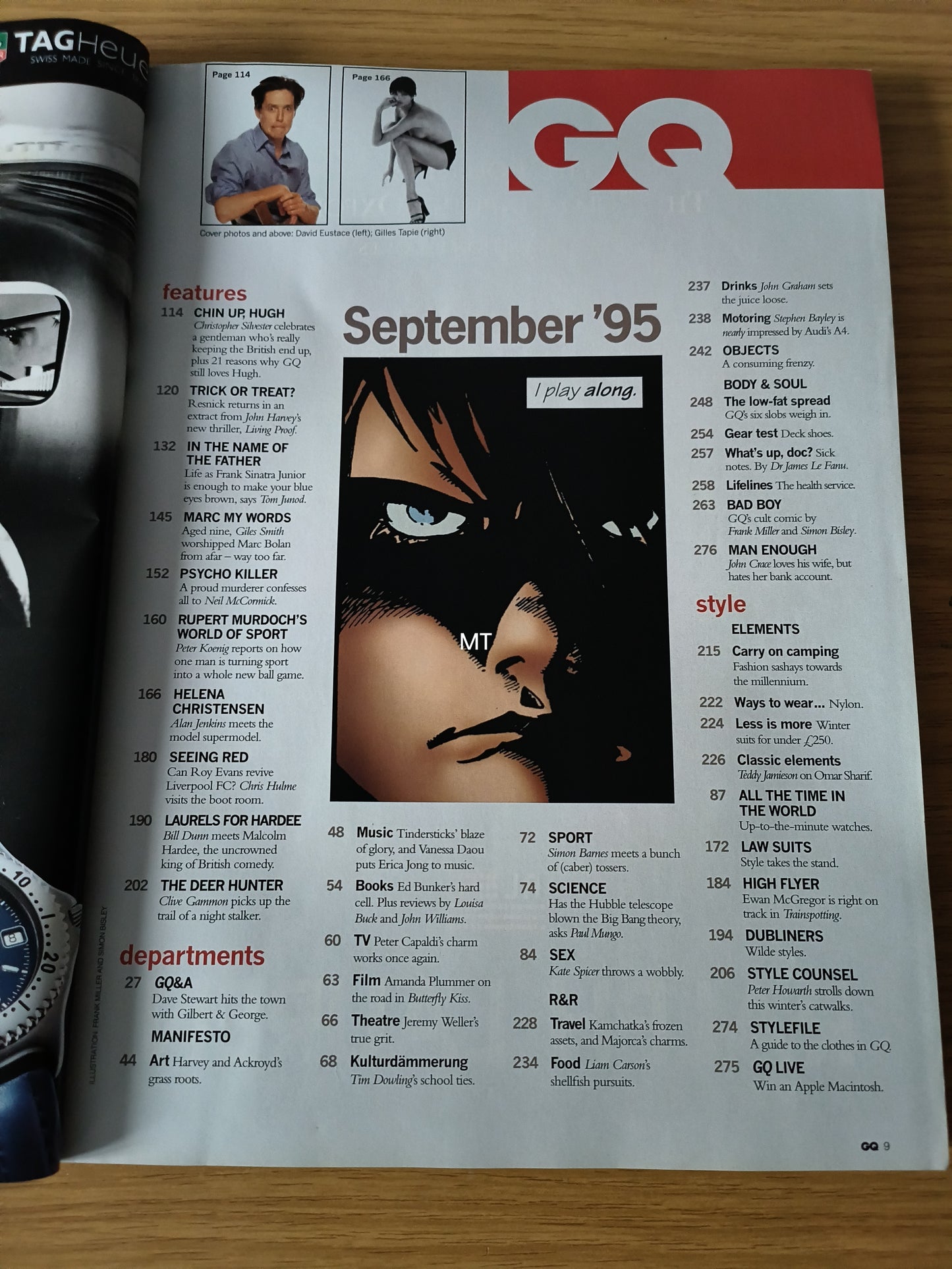 GQ Magazine September 1995 (1095) Helena Christensen Hugh Grant Amanda Plummer