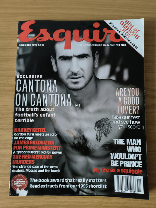 ESQUIRE Magazine November 1995 (1097) ERIC CANTONA Diane Lane Harvey Keitel Jeff Goldblum