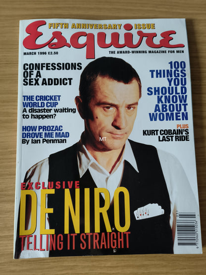 ESQUIRE Magazine March 1996 (1097) Robert De Niro Kurt Cobain Shaquille O'Neal