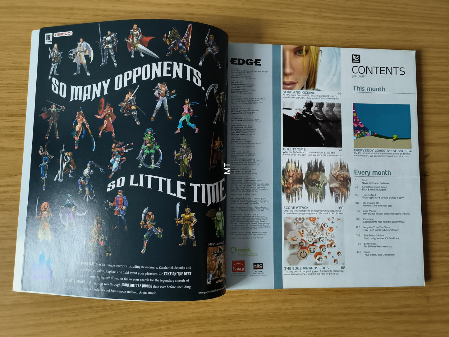 EDGE Magazine January 2006 SUBSCRIBER (1098) Ridge Racer Amped Dragon Quest