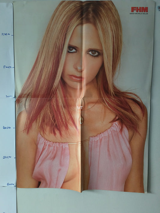 FHM Magazine POSTER Sarah Michelle Gellar / Jessica Alba LARGE RARE (1110)