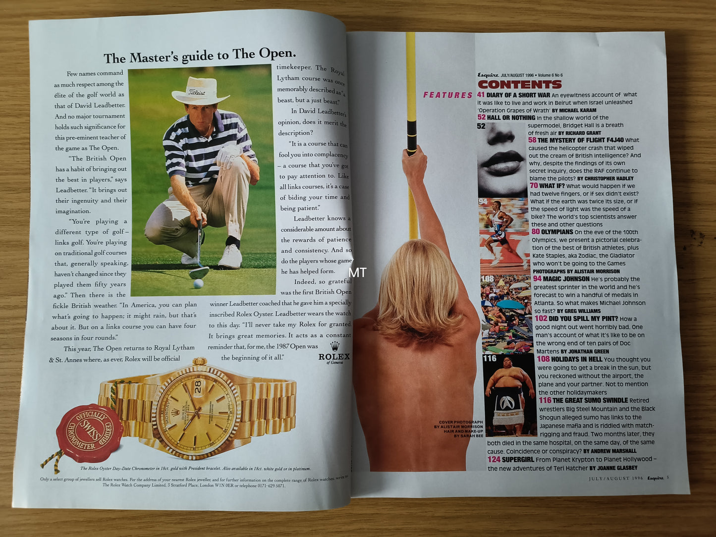 ESQUIRE Magazine July/August 1996 RARE (1101) Teri Hatcher Gladiator Zodiac BRIDGET HALL