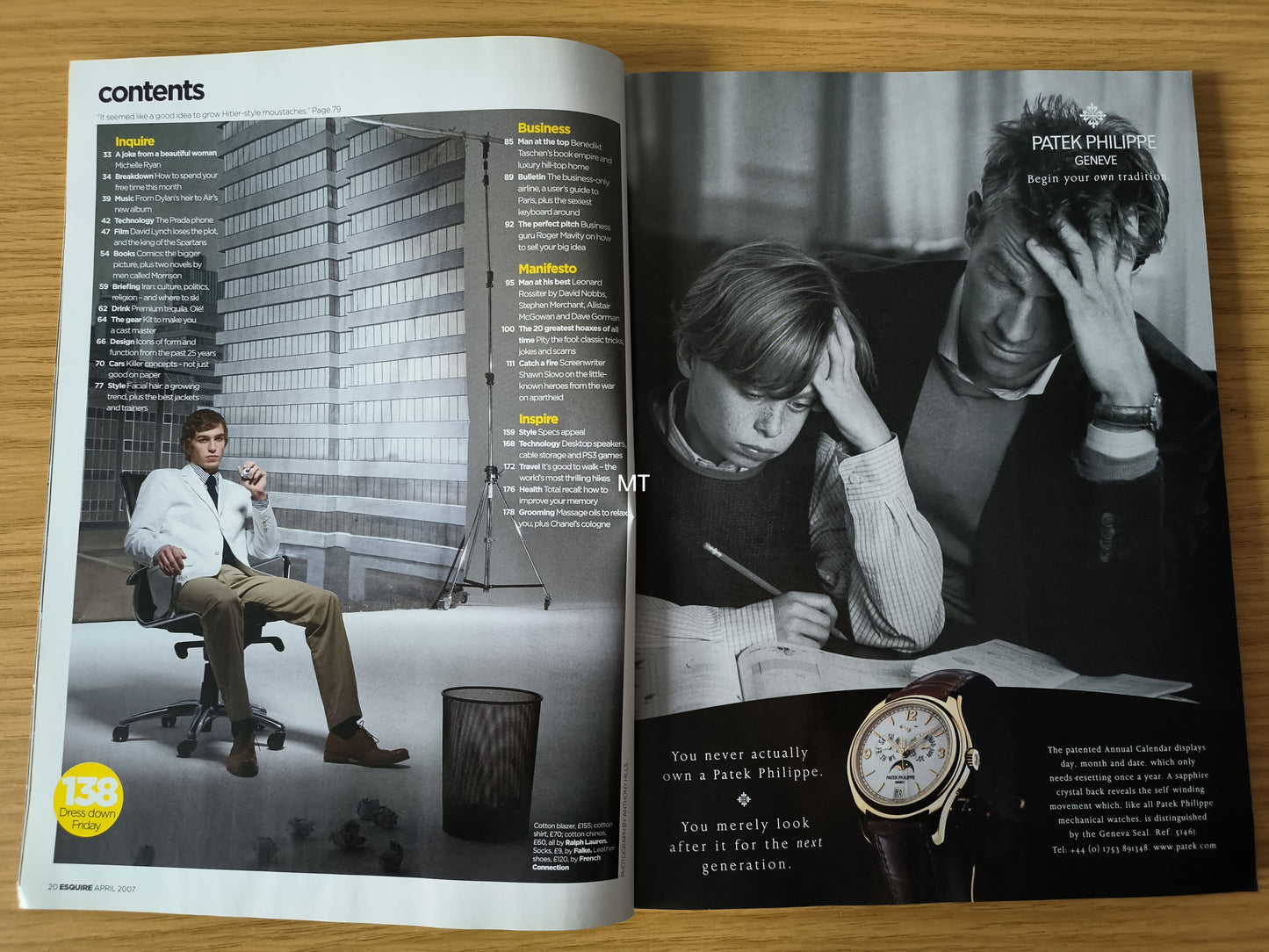 ESQUIRE Magazine April 2007 RARE (1101) Sienna Miller Cesc Fabregas