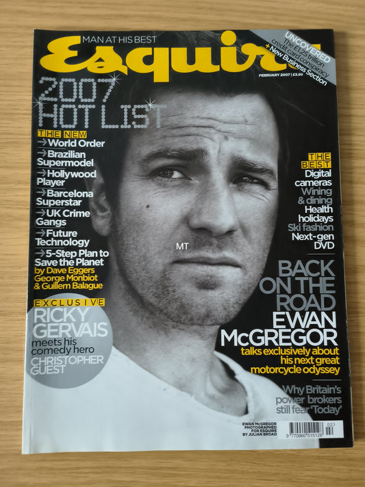 ESQUIRE Magazine February 2007 RARE (1101) Ewan McGregor RICKY GERVAIS Jeremy Piven
