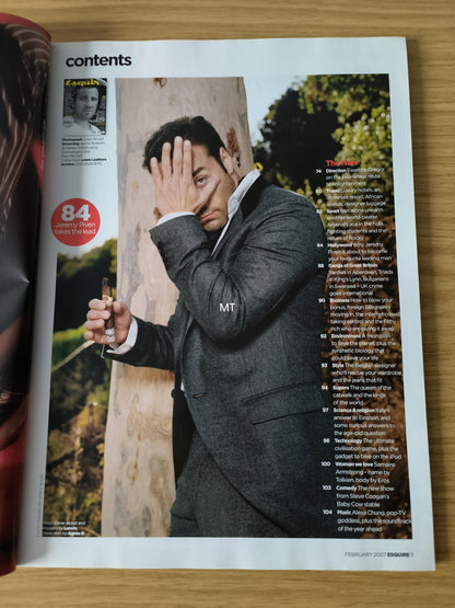 ESQUIRE Magazine February 2007 RARE (1101) Ewan McGregor RICKY GERVAIS Jeremy Piven