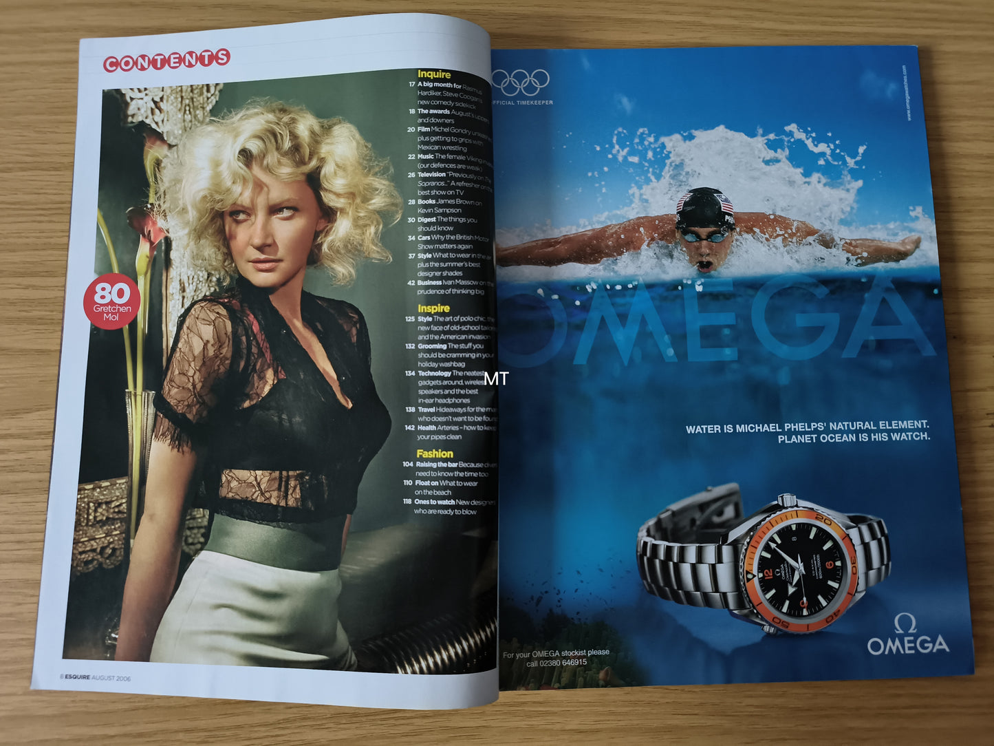 ESQUIRE Magazine August 2006 RARE (1101) Gretchen Mol Ria Rasmussen