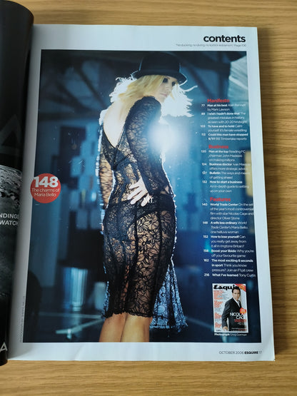 ESQUIRE Magazine October 2006 RARE (1101) MARIA BELLO NICOLAS CAGE JOHN MADEJSKI