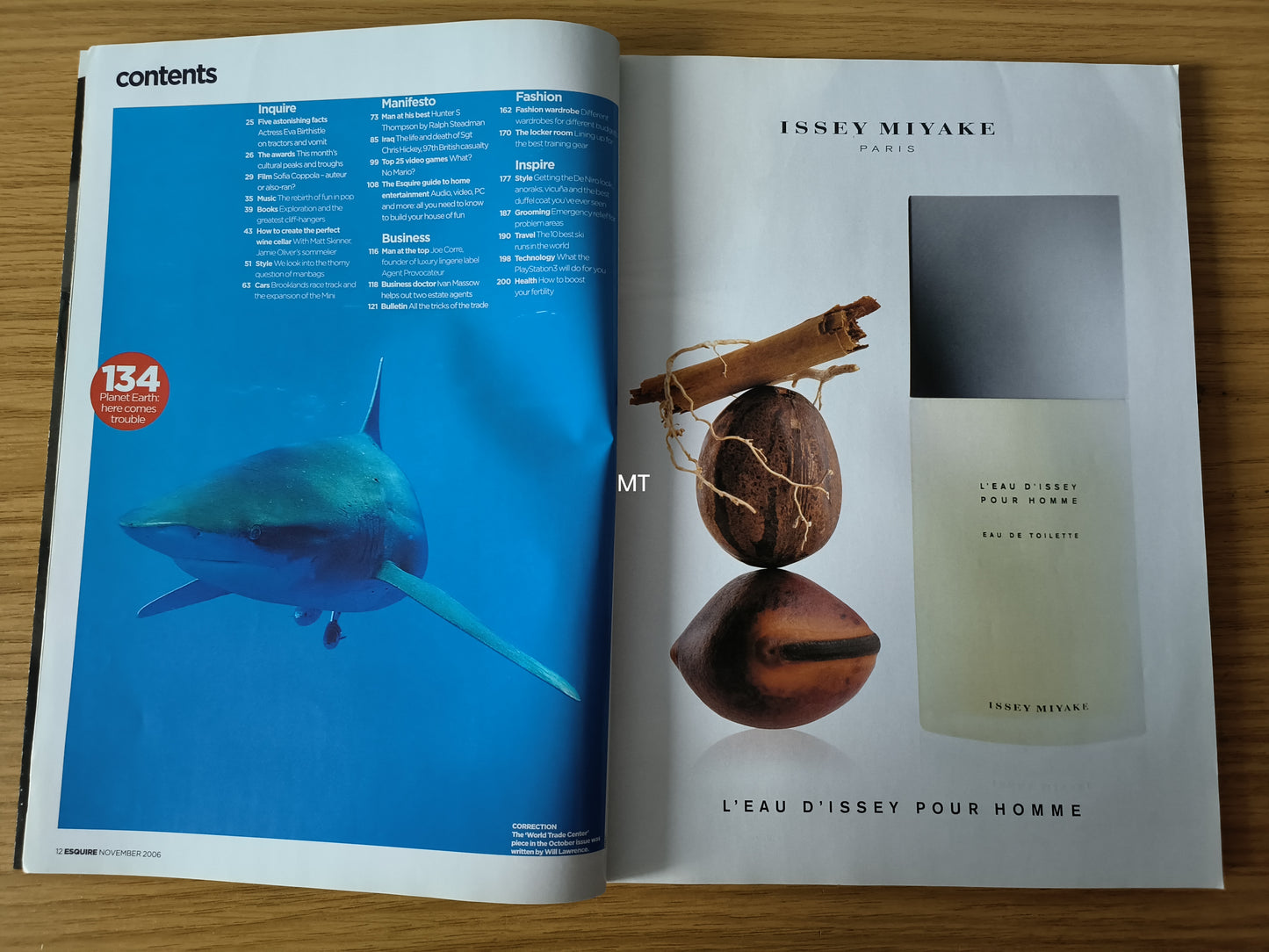 ESQUIRE Magazine November 2006 RARE (1101) Dita Von Teese Jaime Winstone James McAvoy