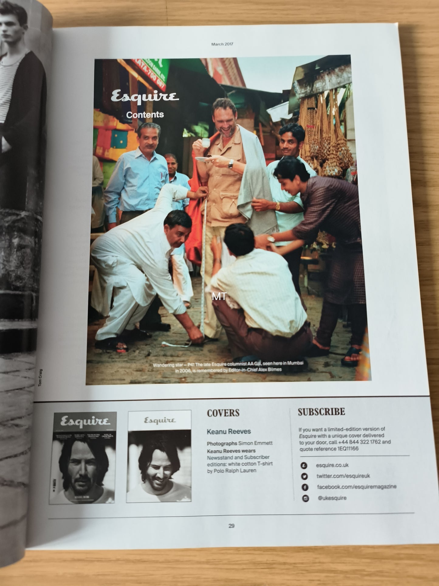 ESQUIRE Magazine March 2017 RARE LIMITED (1102) Keanu Reeves Paul Smith