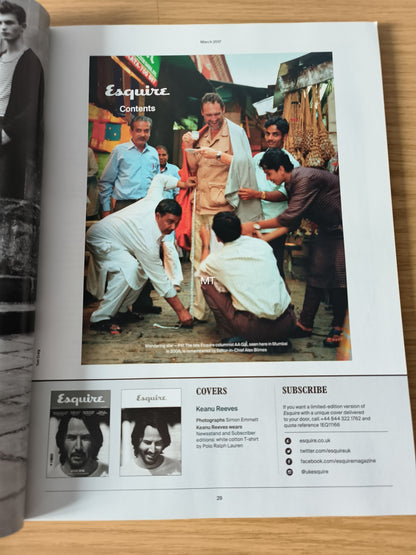 ESQUIRE Magazine March 2017 RARE LIMITED (1102) Keanu Reeves Paul Smith