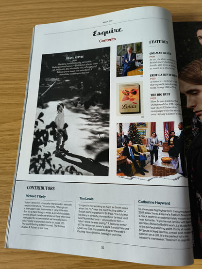 ESQUIRE Magazine March 2017 RARE LIMITED (1102) Keanu Reeves Paul Smith