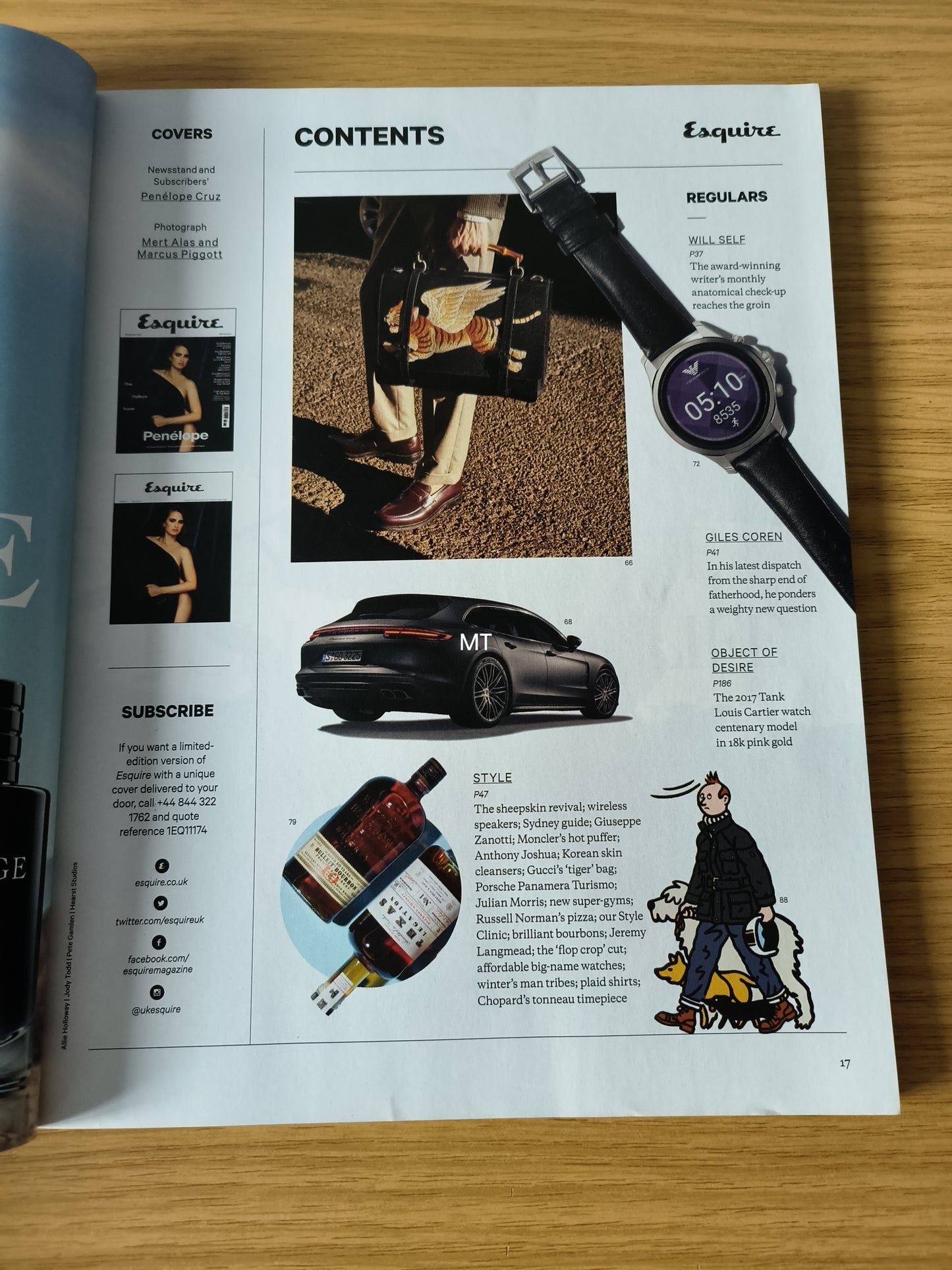 ESQUIRE Magazine November 2017 RARE LIMITED (1102) Penelope Cruz Armando Iannucci