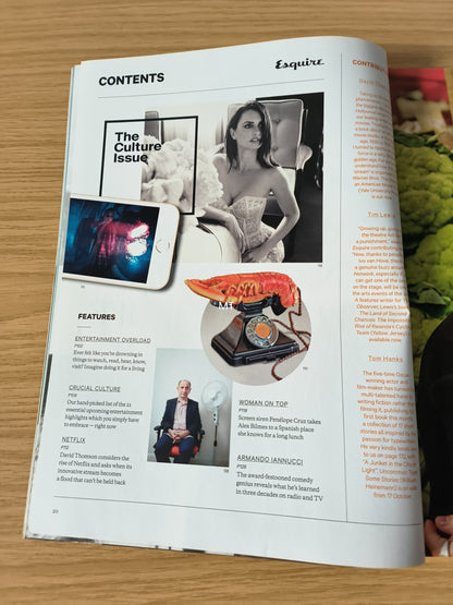 ESQUIRE Magazine November 2017 RARE LIMITED (1102) Penelope Cruz Armando Iannucci