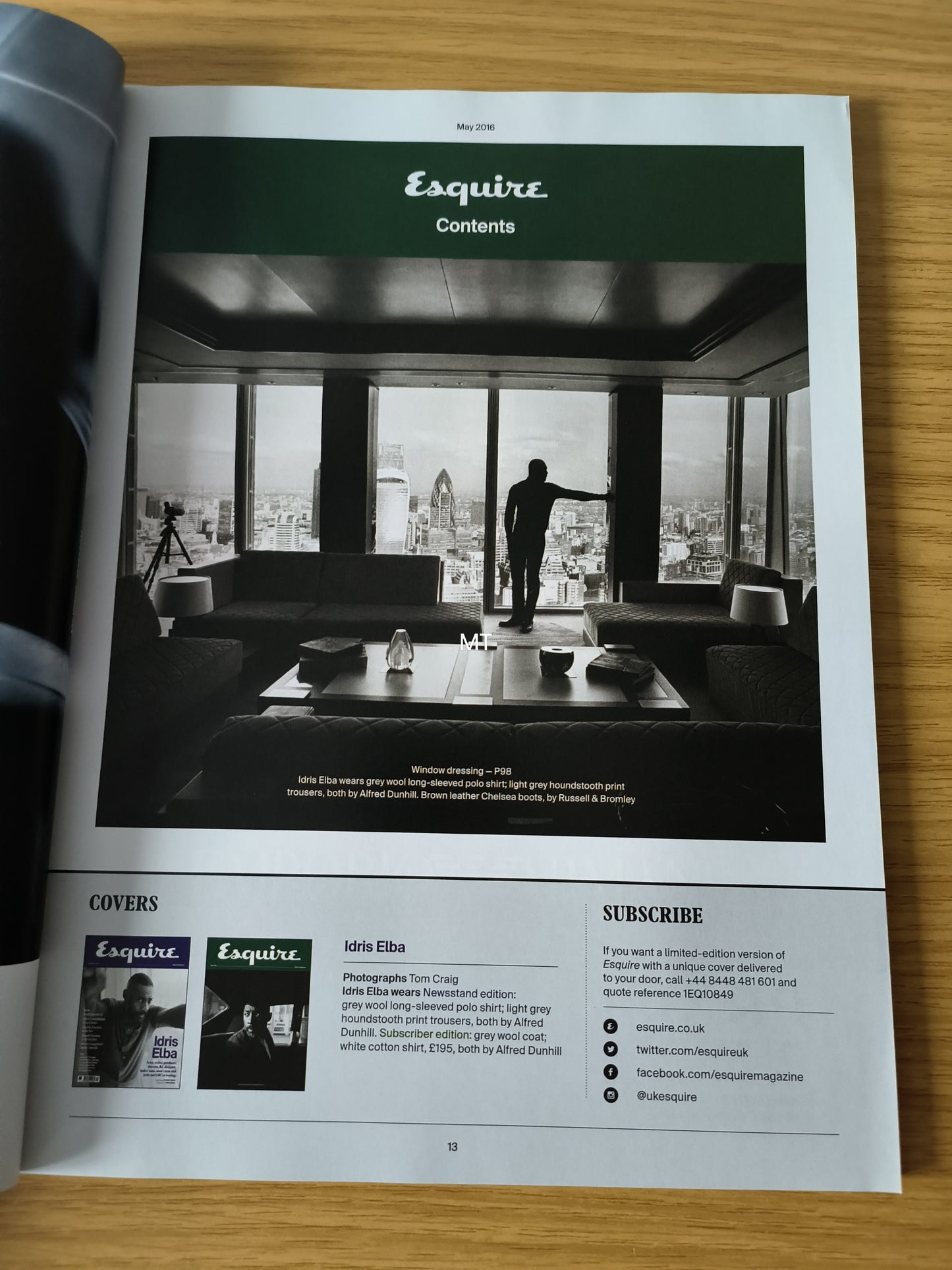 ESQUIRE Magazine May 2016 RARE LIMITED (1102) Idris Elba Michiel Huisman