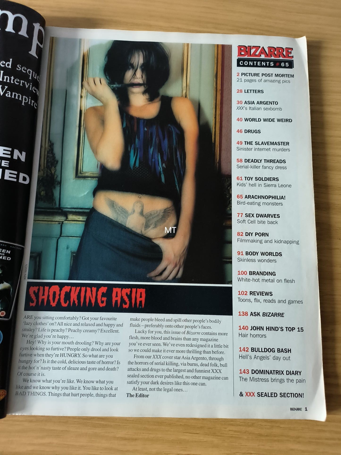 BIZARRE Magazine November 2002 (1103) Dirty Girl Asia Argento Bodyworlds