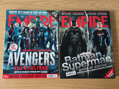 12x EMPIRE Magazines 2015 Full Year Bundle/Job Lot (0105) Suicide Squad Batman Superman Avenges