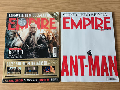 12x EMPIRE Magazines 2015 Full Year Bundle/Job Lot (0105) Suicide Squad Batman Superman Avenges